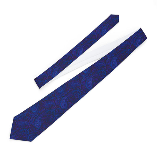 Aidan's Sapphire and Aubergine Paisley Necktie – Stone World Saga