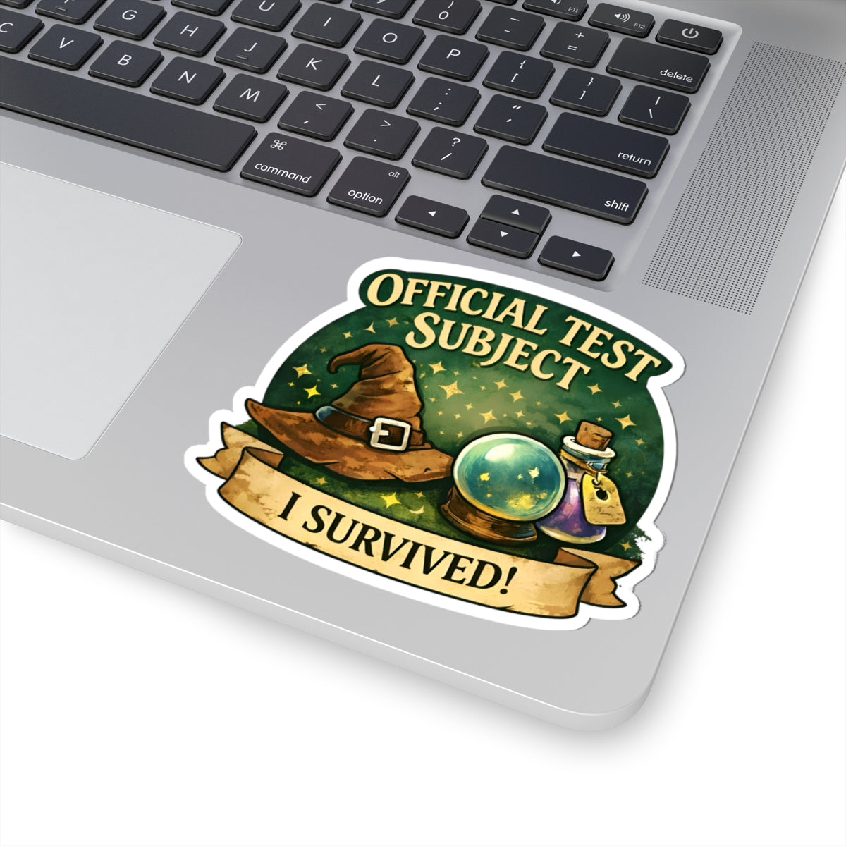 Official Test Subject Sticker — I Survived! Witchy Crystal Ball Kiss-Cut Sticker