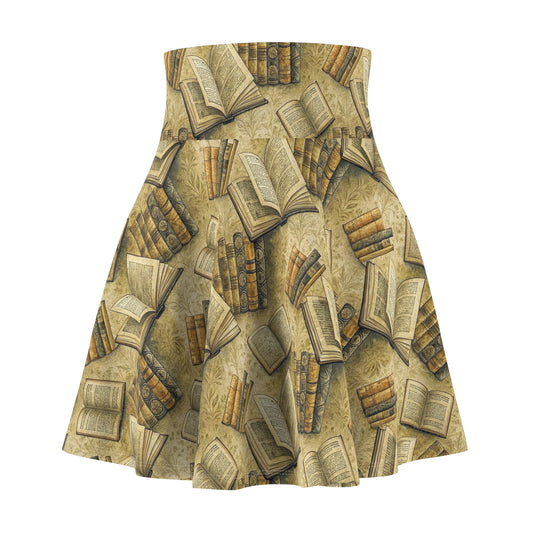Booklover Vintage Books Skater Skirt - Author Life