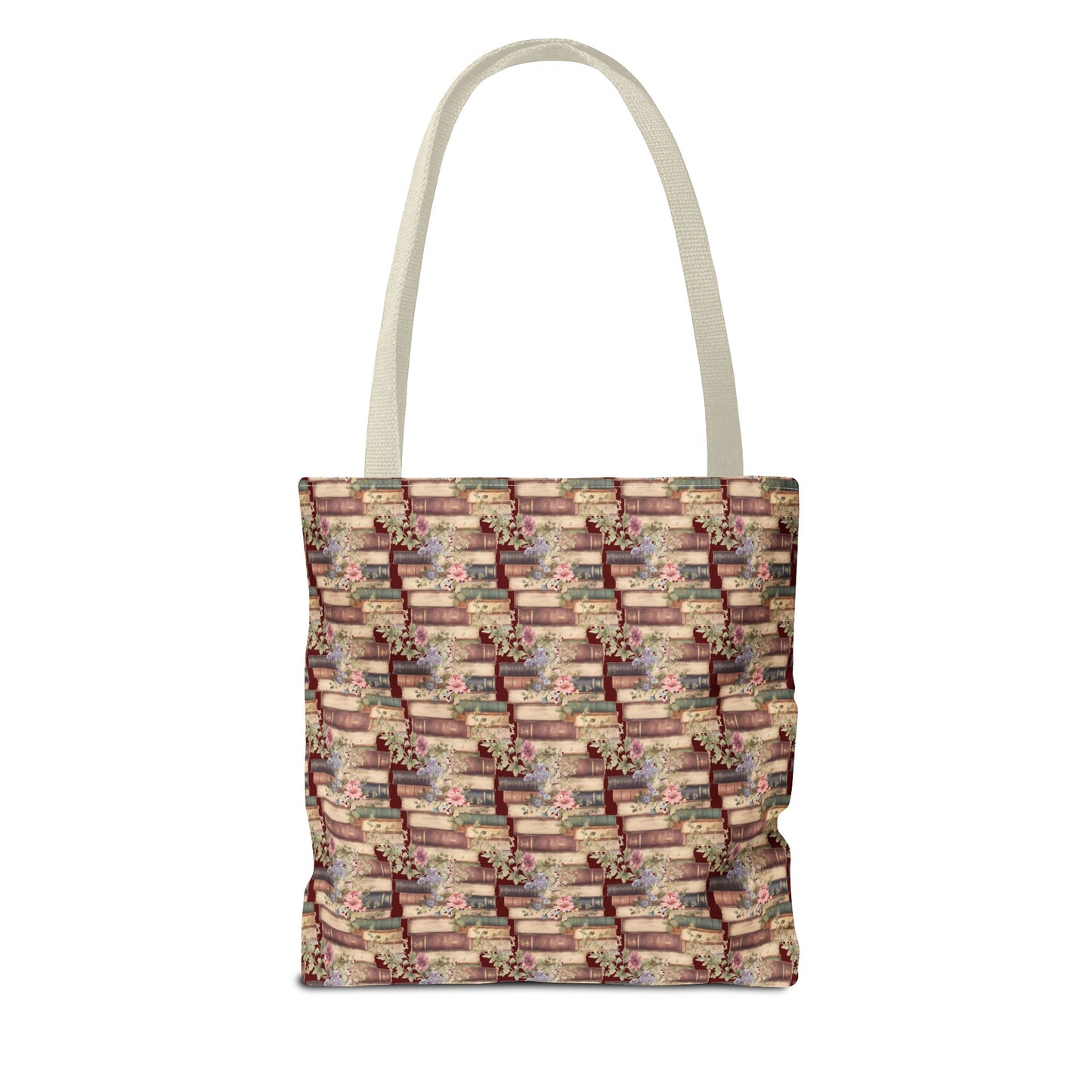 Book Lover Tote Bag — "This is my book bag" Floral Stack Design