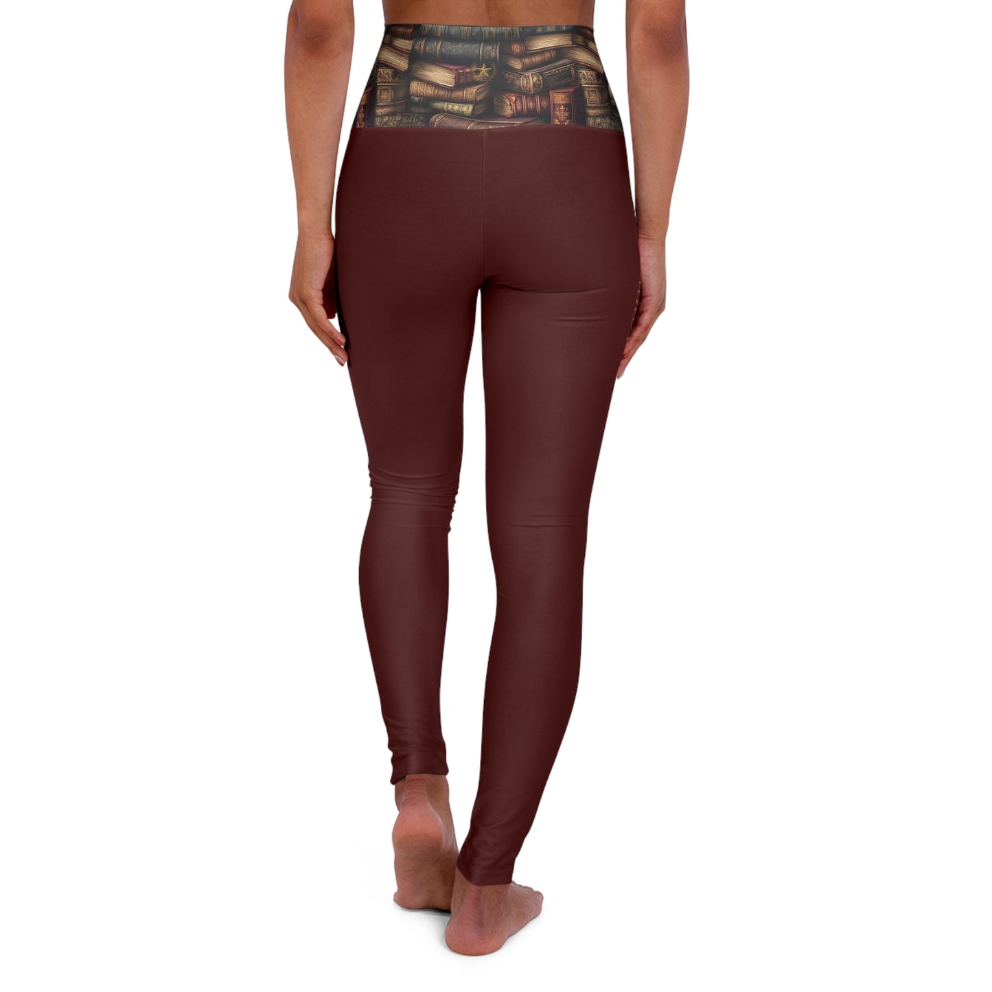 Vintage Book Spine Print High-Waist Yoga Leggings — Author Life