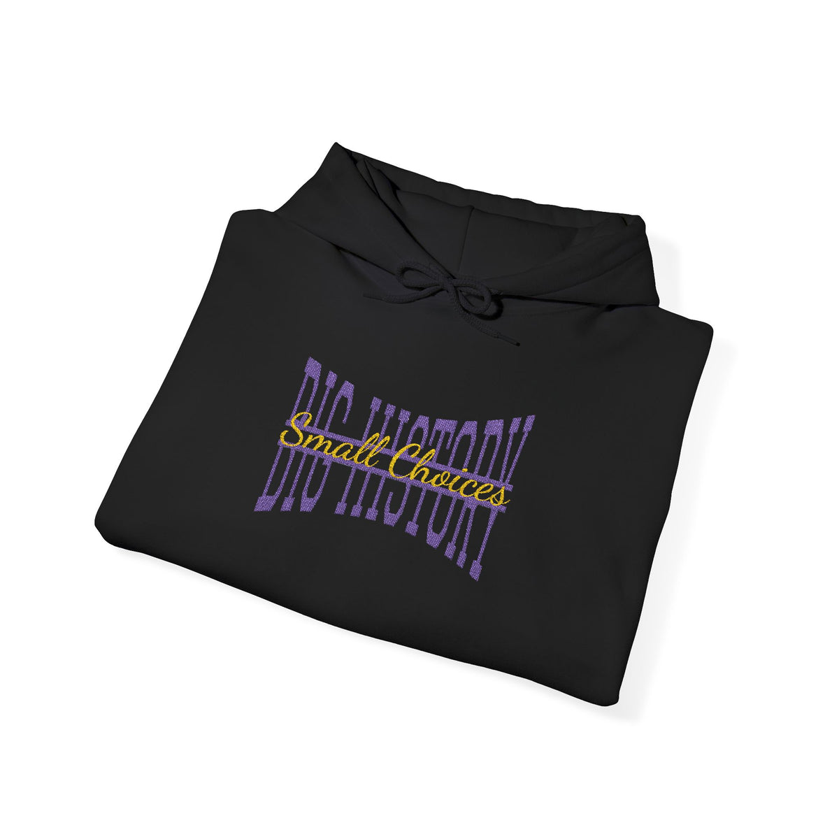 Embroidered "Small Choices, Big History" Comfort Hoodie - Archer Academy